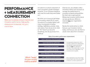 Use innovation metrics for more than just management of innovation projects and portfolios.